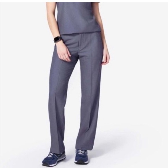 Figs Keroka Wide Leg Trouser Grey Graphite Scrub Pants size Small - Picture 1 of 14